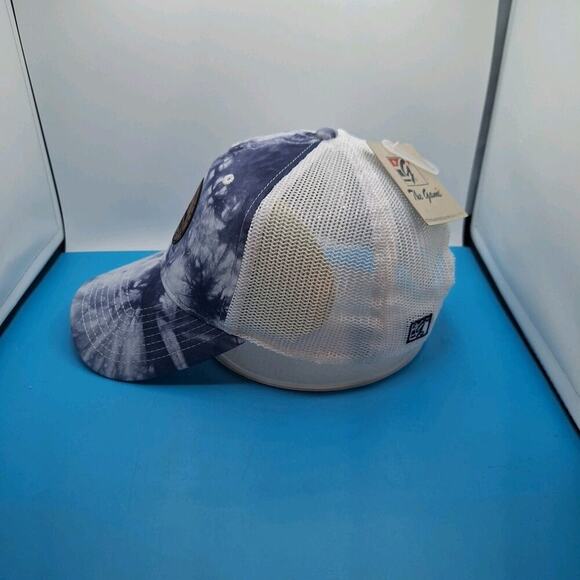 Los Angeles Dodgers Tie Dye Trucker Snapback Leather Patch Hat MLB The Game - Picture 3 of 7